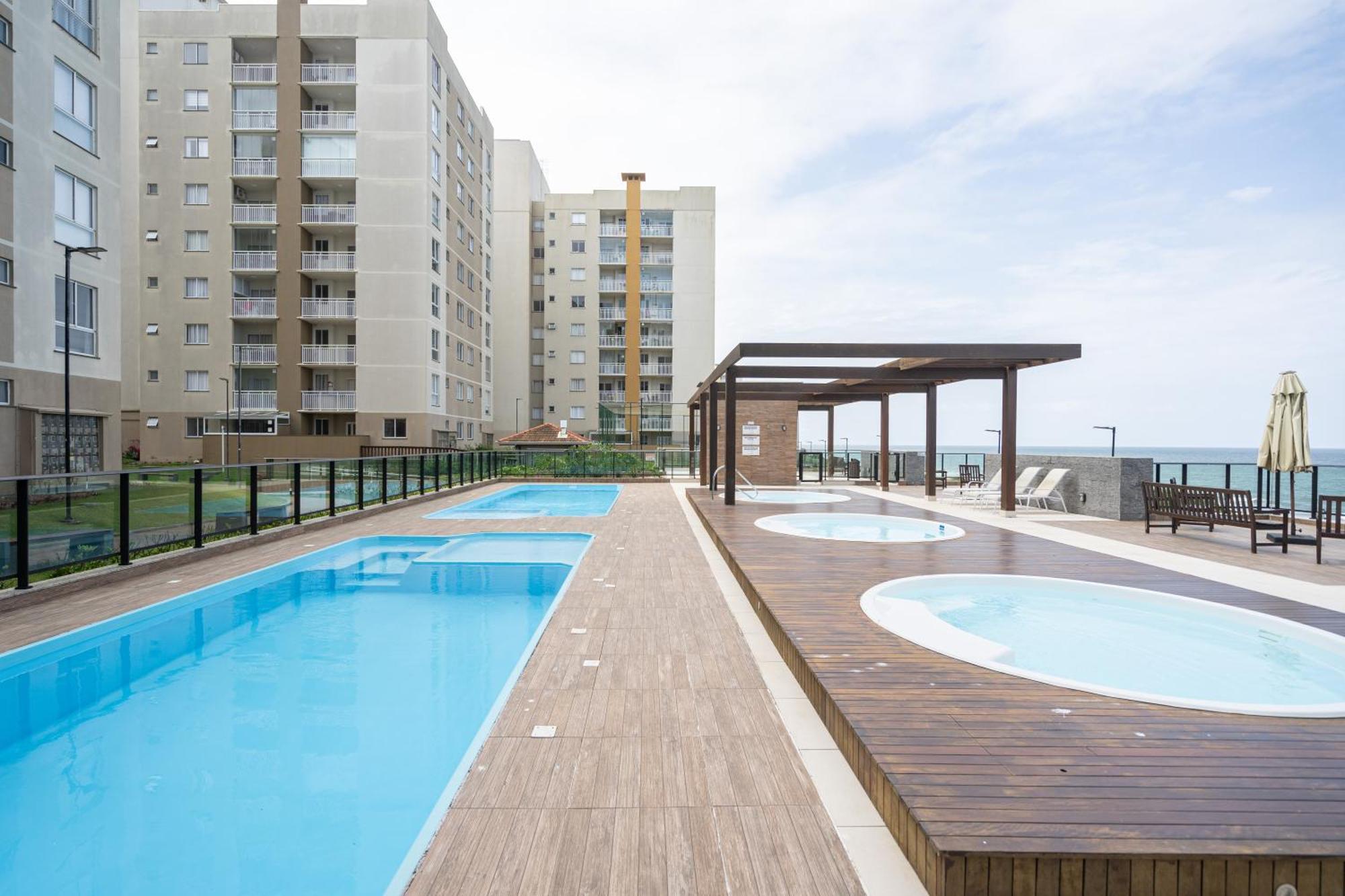 Apartment Aptos Completos Com Vista Mar Pe Na Areia Em Barra Velha Em Com Spa, Piscina, Quadra De Futebol, Sala De Jogos, Brinquedoteca, Complexo Com Diversos Comercios